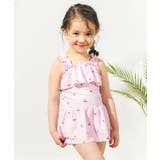 ピンク | さくらんぼ・ひまわり・ハート柄ワンピース水着_UVカット | F.O.Online Store
