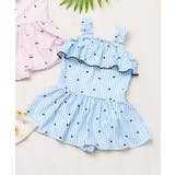 サックス | さくらんぼ・ひまわり・ハート柄ワンピース水着_UVカット | F.O.Online Store