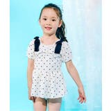 ドット柄 | 肩リボンパフスリーブワンピース水着 | F.O.Online Store
