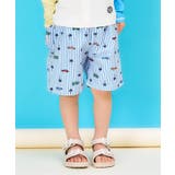 ブルー | 【リンク】アイス・トロピカル・ストライプ柄トランクス水着 UVカット | F.O.Online Store