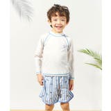 アイボリー | きょうりゅう・ストライプラッシュガード付きボクサー水着 | F.O.Online Store