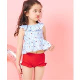 ブルー | 【WEB限定/UVカット】フリルペプラムセパレート水着 UVカット | F.O.Online Store