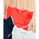 レッド | パイピングフリルトップス_UVカット_接触冷感_吸水速乾 | F.O.Online Store