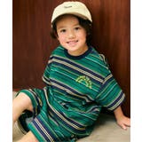 グリーン | アソート総柄配色ステッチTシャツ | F.O.Online Store