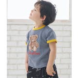ブルー | tiny bear刺繍Tシャツ | F.O.Online Store