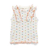 アイボリー | ノースリーブワッフルフリルTシャツ | F.O.Online Store