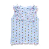 サックス | ノースリーブワッフルフリルTシャツ | F.O.Online Store