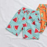 サックス | スイカ・ジュース柄ハーフパンツ  5分丈 | F.O.Online Store