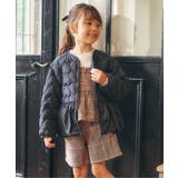 ブラック | ハートキルトペプラムバルーンジャケット 洗濯機で洗える | F.O.Online Store