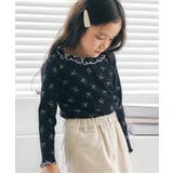 ブラック | 【リンク】ワッフルアソート襟フリルTシャツ  | F.O.Online Store
