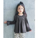 チャコール | 袖レースシャーリングトップス  | F.O.Online Store