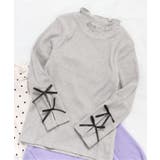 グレー | WEB限定 袖リボンリブTシャツ | F.O.Online Store