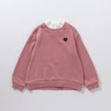 ピンク | ハート刺繍レイヤードトレーナー | F.O.Online Store