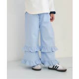 サックス | ダブルフリルスウェットパンツ  10分丈 | F.O.Online Store