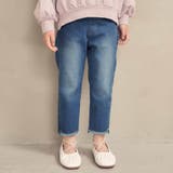 ブルー | 裾フリンジデニムパンツ_9分丈 | F.O.Online Store