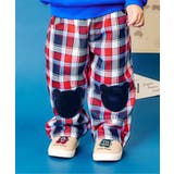 チェック柄 | tiny bear モチーフ付きパンツ  10分丈 | F.O.Online Store
