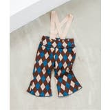 ブラウン | 【リンク】ジャガード総柄サス付きフレアレギンス  10分丈 | F.O.Online Store
