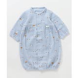 サックス | ガーゼ総柄2wayオール | F.O.Online Store