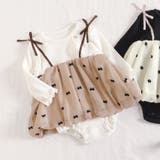 アイボリー | 【リンク】リボン・花柄ドッキングカバーオール | F.O.Online Store