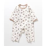 ベージュ | リブ総柄カバーオール | F.O.Online Store