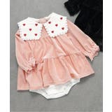 ピンク | 【リンク】ハート襟刺繍ティアードカバーオール | F.O.Online Store