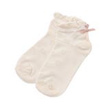 アイボリー | ハート透かし柄ショートソックス | F.O.Online Store