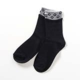 ブラック | お花・ハート折り返しソックス | F.O.Online Store