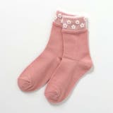 ピンク | お花・ハート折り返しソックス | F.O.Online Store