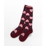 レッド | ハートアーガイルハイソックス | F.O.Online Store