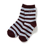 エンジ | フラワー・ボーダーソックス | F.O.Online Store