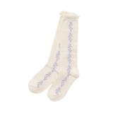 アイボリー | チェック・ハート・花柄ハイソックス | F.O.Online Store