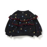 ブラック | フラワー・無地メロウフリルトレーナー | F.O.Online Store