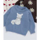 サックス | ハート・フラワー・ネコモチーフニット | F.O.Online Store