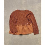 キャメル | ケーブルニットドッキングトップス  洗濯機で洗える | F.O.Online Store