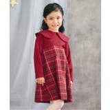 レッド | 【リンク】ケープカラーチェックワンピース | F.O.Online Store