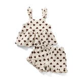 ハート・フラワージャガードビスチェ＆フリルショートパンツセット  ショート丈 | F.O.Online Store | 詳細画像2 