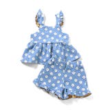 サックス | ハート・フラワージャガードビスチェ＆フリルショートパンツセット  ショート丈 | F.O.Online Store