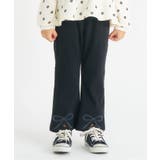 ブラック | WEB限定 裏起毛リボンスリットカットソーパンツ  10分丈 | F.O.Online Store