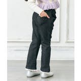 ブラック | 裏起毛ハート・お花ポケットフレアきゅんパンツ 10分丈 | F.O.Online Store