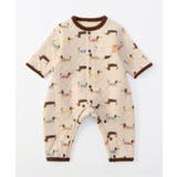 ブラウン | 総柄ニットキルトカバーオール | F.O.Online Store