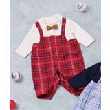 レッド | 【リンク】チェックサロペットカバーオール | F.O.Online Store