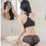 ブラック | フロントホック×背中デザインしっかり盛って、デコルテ美人 | fran de lingerie