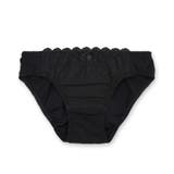 ジェットブラック | ブルーデイもブラとショーツはお揃いデザインが叶うウィングポケット付き 「コットン… | fran de lingerie