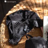 ジェットブラック | フェミニンなコットンレースヒップに優しく 「コットンドラジェ ショーツ」 | fran de lingerie