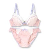 ピンク | Airly Pleats エアリープリーツ ブラ＆ショーツセット B-Gカップ | fran de lingerie