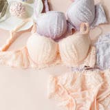 サーモンピンク | Plain Lace プレーンレース | fran de lingerie