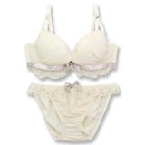 ロマンチックなブラ&ショーツSETナチュラルボリューム×寄せ胸 「シアーベール … | fran de lingerie | 詳細画像4