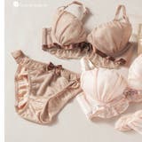 ブラウン | ロマンチックなブラ&ショーツSETナチュラルボリューム×寄せ胸 「シアーベール … | fran de lingerie