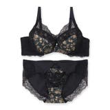 華やか配色デザインすっきりラインの谷間メイクブラ 「ボタニカルプリントサテン ペ… | fran de lingerie | 詳細画像2 