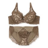 華やか配色デザインすっきりラインの谷間メイクブラ 「ボタニカルプリントサテン ペ… | fran de lingerie | 詳細画像3 
